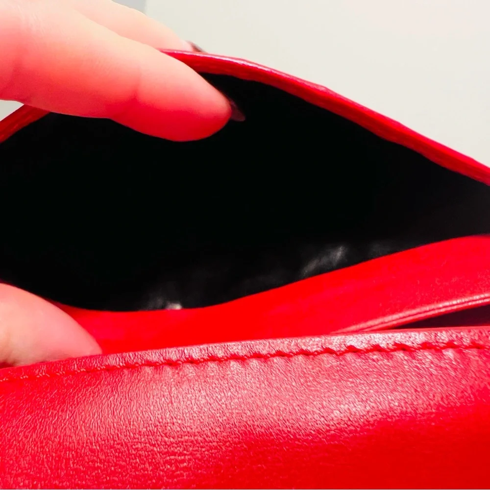 Authentic Dior Vibrant Red Leather Wallet